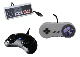 Joystick Gamepad Combo Tres Controles Retro (snes,nes, Sega)