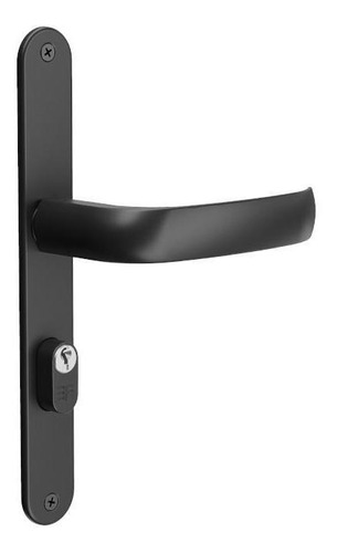 Fechadura 3f Porta Aluminio Perfil Estreito Espelho 522/116 Cor Preto