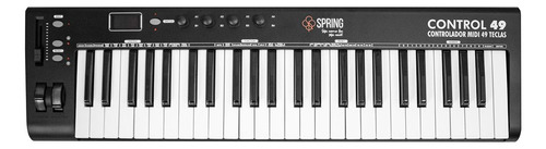 Teclado Controlador Spring Control 49 Teclas Preto Usb Midi