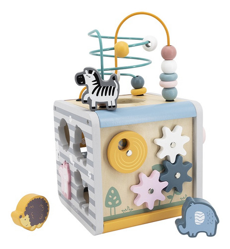Polarb Cubo De Actividades Polar B 5 En 1 Madera Gris