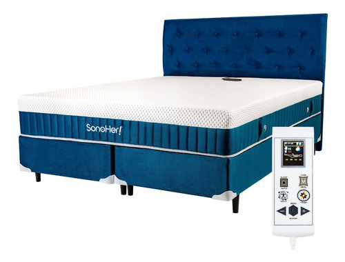 Imagem 1 de 10 de Colchão Magnético C/ Base Box + Massageador - Premium Casal