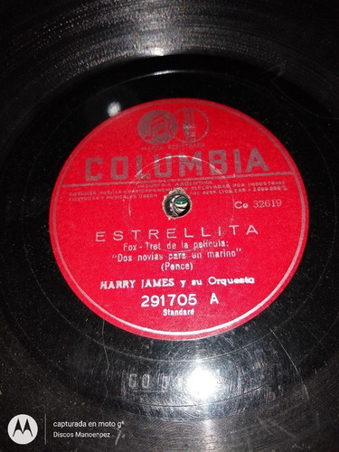 Pasta Harry James Orquesta Columbia C103