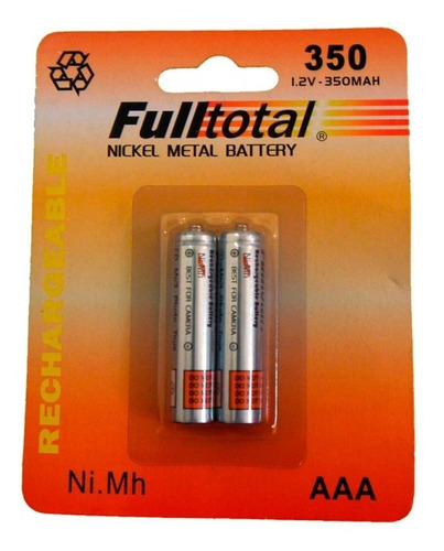 Pila Recargable Full Total Aaa 350mah X 20 Pilas