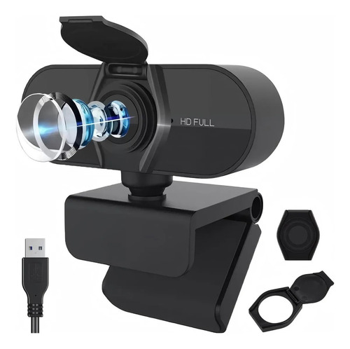 Webcam Full Hd 1080p Com Microfone Embutido - Widescreen Usb, Ideal Para Videoconferências E Chamadas Online | Webcam 1080p | Webcam 120 Graus | Kit Videoconferencia | Web Cam