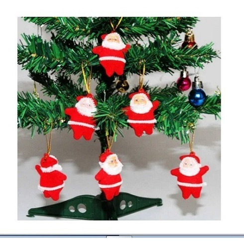 Kit 15 Papai Noel Enfeite Pendurar Árvore Natal 7 Cm Decorar | Parcelamento sem juros Kit 15 Papai Noel Enfeite Pendurar Árvore Natal 7 Cm Decorar | Parcelamento sem juros
