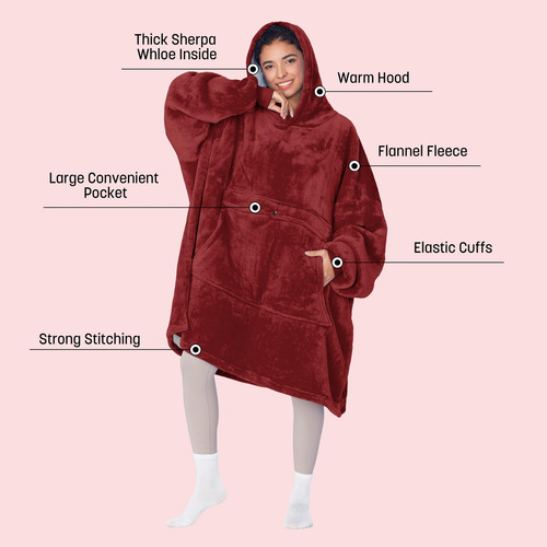 Manta Con Capucha Oversized Catalonia, Sudadera Cómoda De