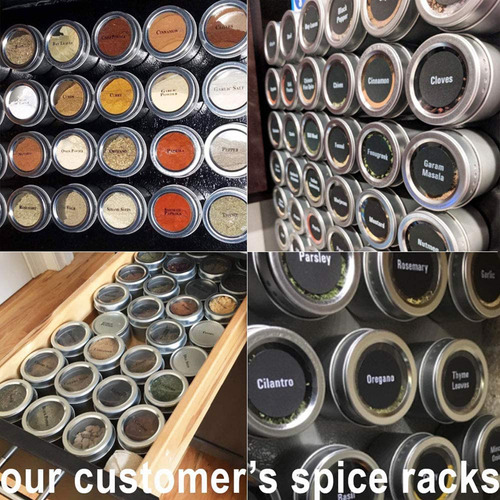 Juego De 12 Latas Magnéticas Para Especias Con 12 Coladores