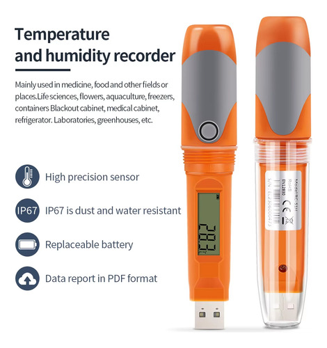 Data Logger Usb De Temperatura Y Humedad - Elitech Rc-51h