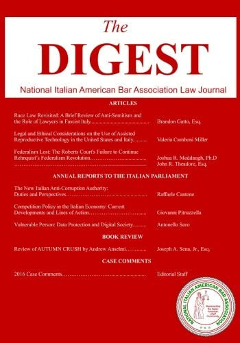 Libro: The National Italian American Bar Association Law 24)