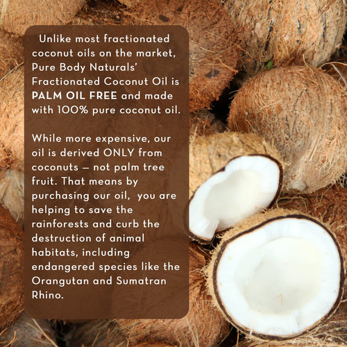Fractionated Coconut Oil For Hair And Skin, 100% Natural And
