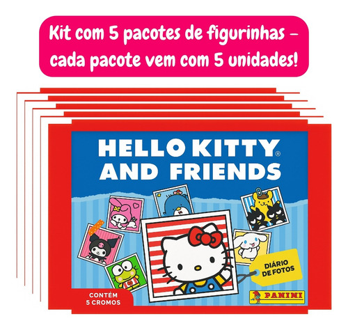 Kit Com 5 Pct De Figurinhas - Cada Pacote Contém 5 Unidades