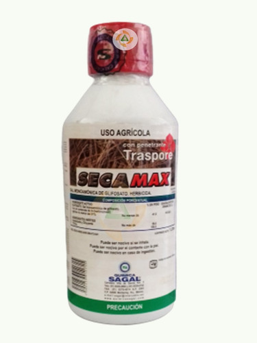 Secamax Glifosato Elimina Hierba Zacate 1 Lt