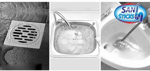 Imagem 9 de 10 de Kit 3 Sani Sticks Manta Drenos Tubos Limpar Limpeza De Odore