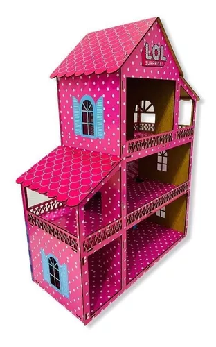 Casa Tema Similar Barbie Adesivada Pintada + 44 Móveis Mdf