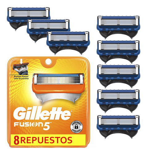 Repuestos Cuchillas Maquina Afeitar Gillette Fusion5 X8und
