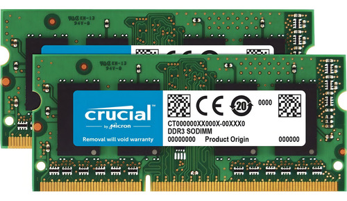 Memória Crucial Mac 16gb Kit(2x8gb) Ddr3l 1600mhz Ct2k8g3s16