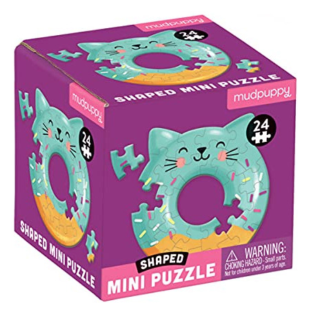 Mudpuppy Cat Donut Shaped Mini Puzzle, 24 Piezas, 6 X 5024d