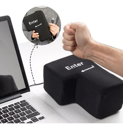 Tecla Enter Gigante Antiestrés Usb Para Computadora Almohada