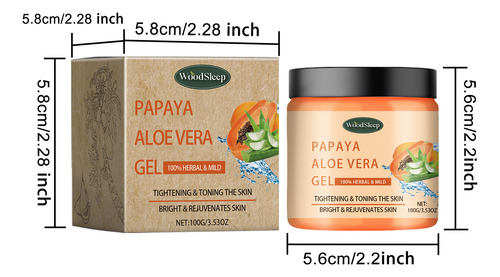 El Gel De Extracto De Aloe Y Papaya R Tensa, Hidrata Profund