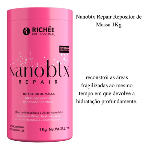 Richée Nanobotox Repair Reconstrução Antifrizz 1 Kg Original