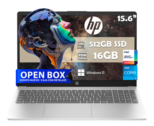 Laptop Hp Intel Core I5-1235u 512gb Ssd 16gb Ram W11 (Nuevo con caja abierta)
