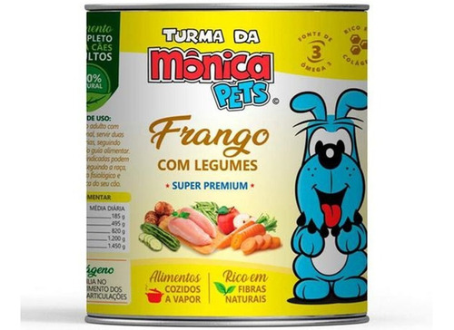 Ração Úmida Cães Turma Da Mônica Frango Legumes Lata 280g