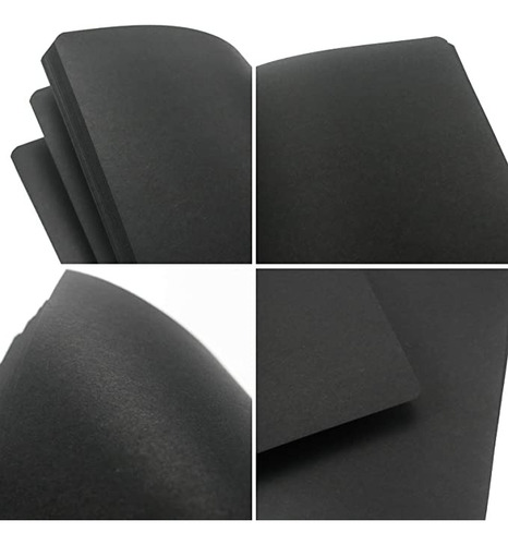 Cuaderno Negro Diferentes Diseño 21x14 Cm / Libreta Negra