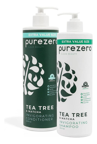 Conjunto De Shampoo E Condicionador Purezero Tea Tree & Matc