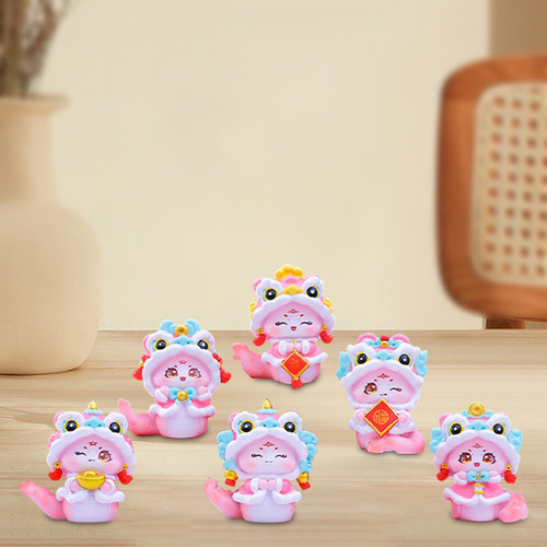 6x Figuritas De Serpientes En Miniatura, Estatuas De Rosa