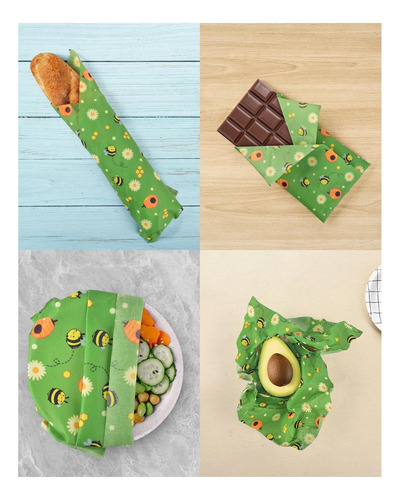 Wraps Ecológicos De Cera De Abejas, Rollo 1m, 13 Piezas