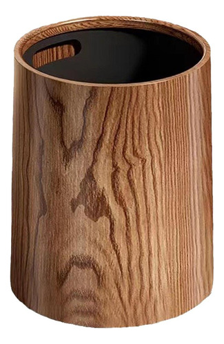 Papelera De Grano De Madera, Papelera De Moda, Cesta De 15l