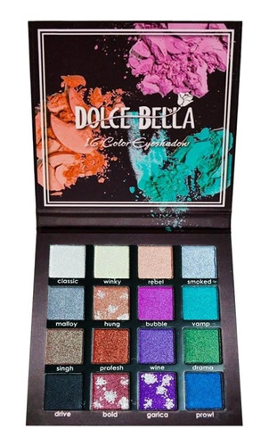 Paleta De Sombras Dolce Bella 16 Colores