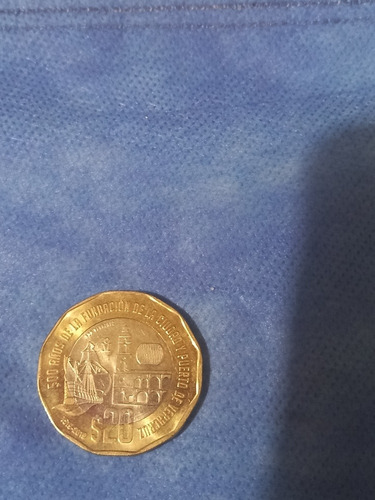 1 Moneda De El 500 Aniversario De Veracruz De $20 Pesos 