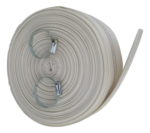 Zyiy Manguera De Agua Resistente De 2 X 98 Pies Con Abrazad. Color Beige