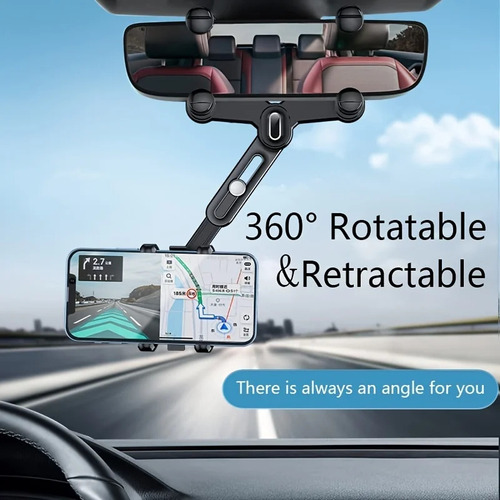 A Soporte De Celular For Espejo Retrovisor De Auto De 360°