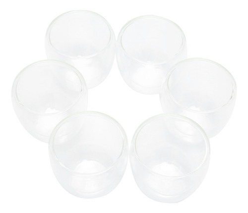 6 Tazas De Café De 100 Ml, Leche Aislante De Doble Pared Tra