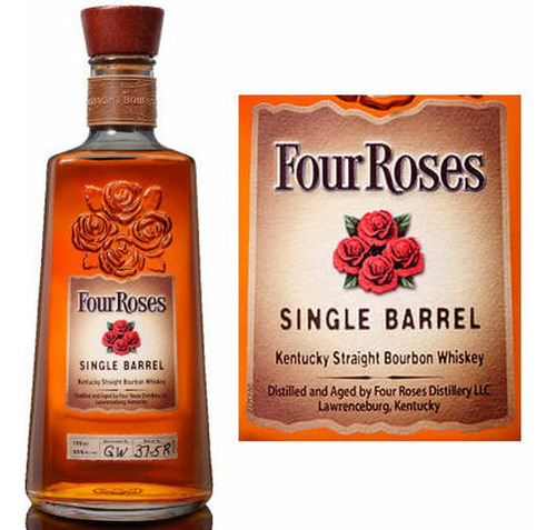 Imagen 1 de 8 de Whisky Four Roses Single Barrel 750ml Bourbon