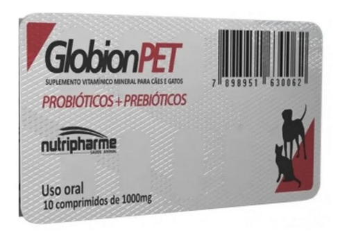 Globion Pet 10 Comprimidos Probiótico + Prebiótico