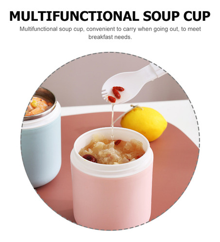 Recipiente Térmico Para Gachas De Desayuno, Taza Térmica Par