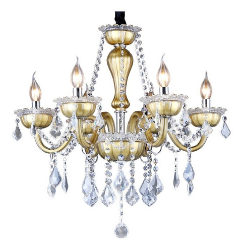 Candil De Cristal Candelabro De Techo D'gala Hq9058 6 Luces