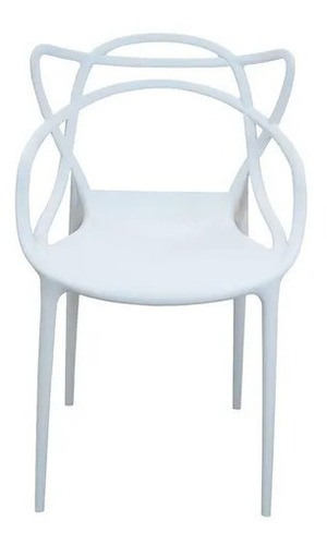 Set 4 Sillas Masters Moderna Apilables Comedor - Blancas