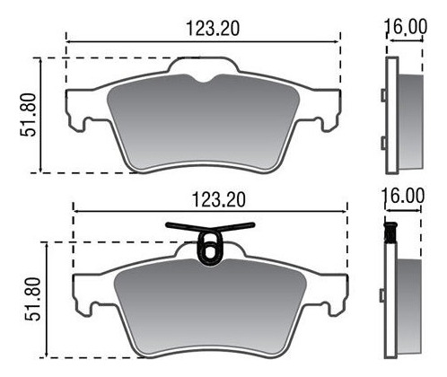 Pastilla De Freno Trasera  Plasbestos Ford Focus Ii 2.0 L 16