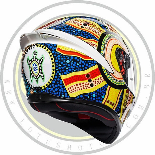 Imagem 4 de 6 de Capacete Agv K1 Dreamtime 46 Valentino Rossi Branco Com Nota