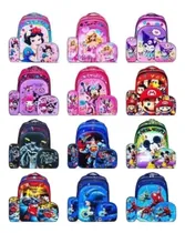 Comprar 12 Combos Mochila Escolar Primaria Mayoreo Personajes Luz