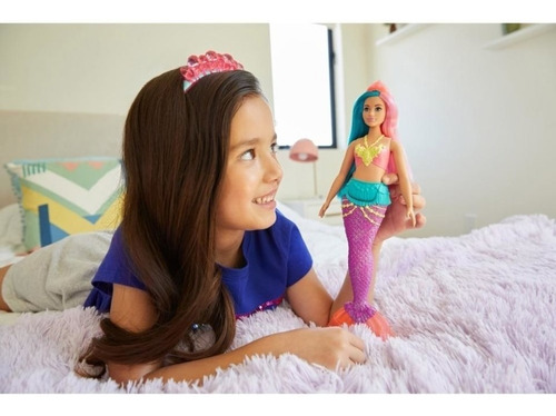 Barbie Sirena Dreamtopia Top Rosa Con Amarillo Mattel