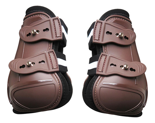 Pu Tendón Y Fetlock Cepillado Delantero + Trasero Marrón L