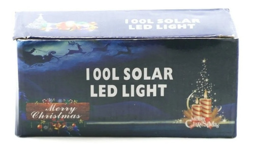 Imagen 3 de 6 de X4 Luces Solar Guirnalda 100 Led Exterior/ Jardin 10 Metros