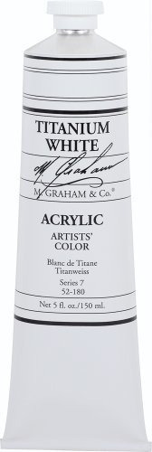 M. Graham 5-ounce Tube Acrylic Paint, Titanium White