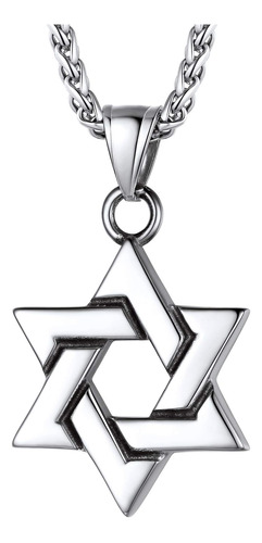 Collar Colgante De Acero Inoxidable Prosteel Star Of David Y