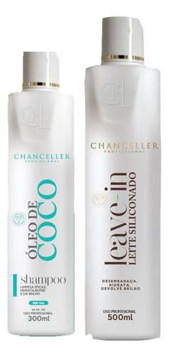 Leave In Leite Siliconado Chanceller E Shampoo Oleo Coco Sos